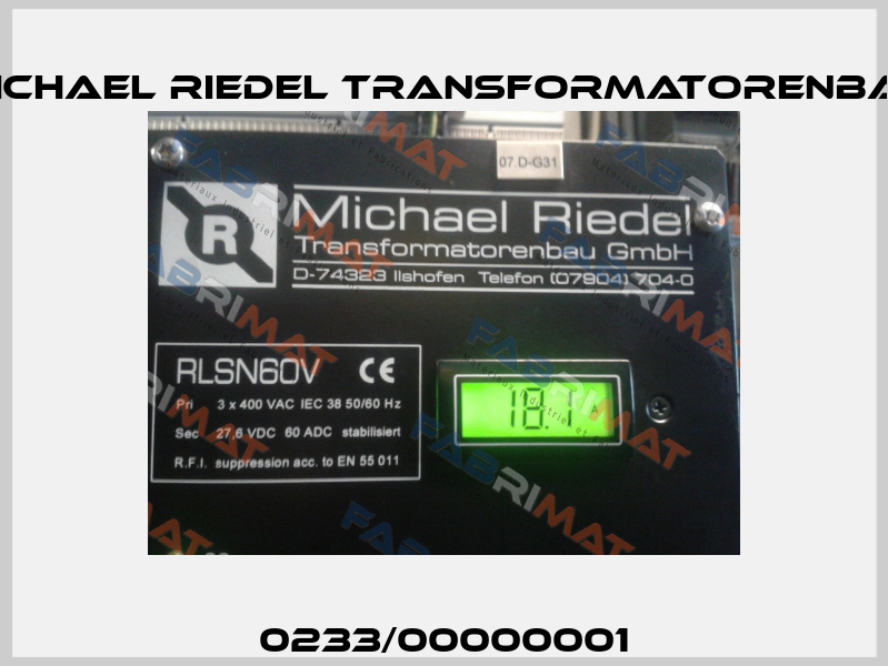 0233/00000001 Michael Riedel Transformatorenbau
