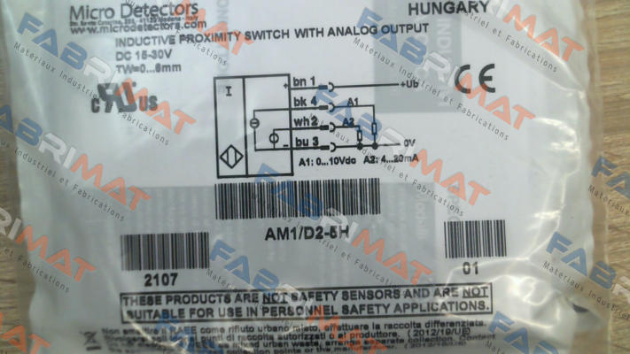 AM1/D2-5H Micro Detectors / Diell (now Datasensing)