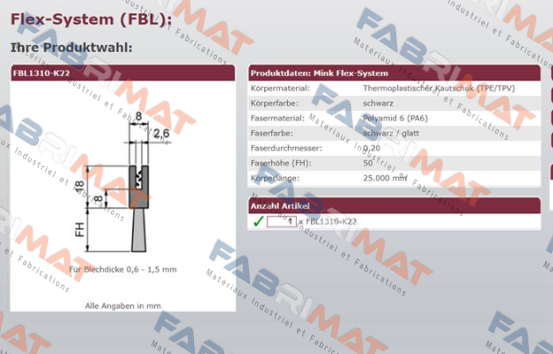 FBL1310-K22 Mink Bürsten