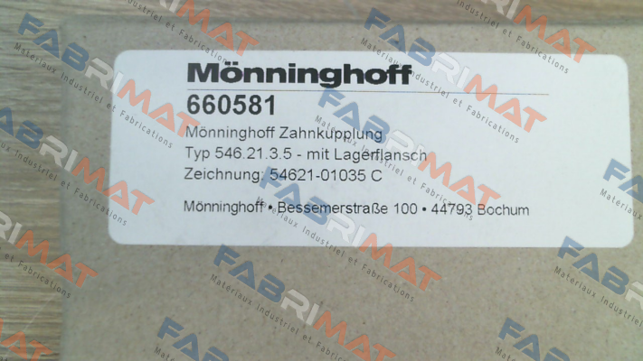 P/N: 660581, Type: 546.21.3.5 Monninghoff