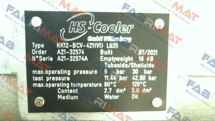 KK12-BCV-421(V1) L635 HS Cooler