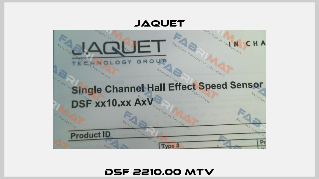 DSF 2210.00 MTV Jaquet