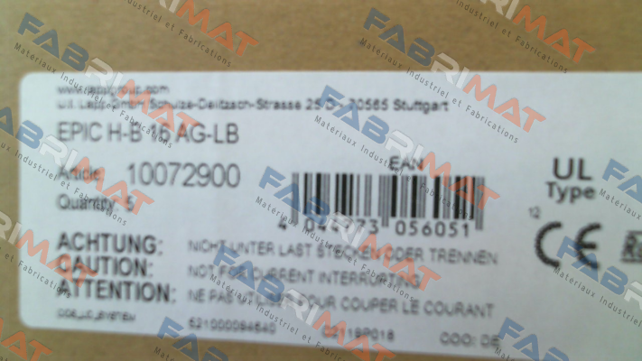 10072900 / EPIC H-B 16 AG-LB (pack x5) Lapp Kabel