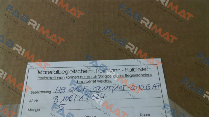 HS216E-DB125/165-2070GA7 Herrmann