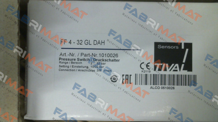 1010026 / FF 4-32 GL DAH Tival-Sensors