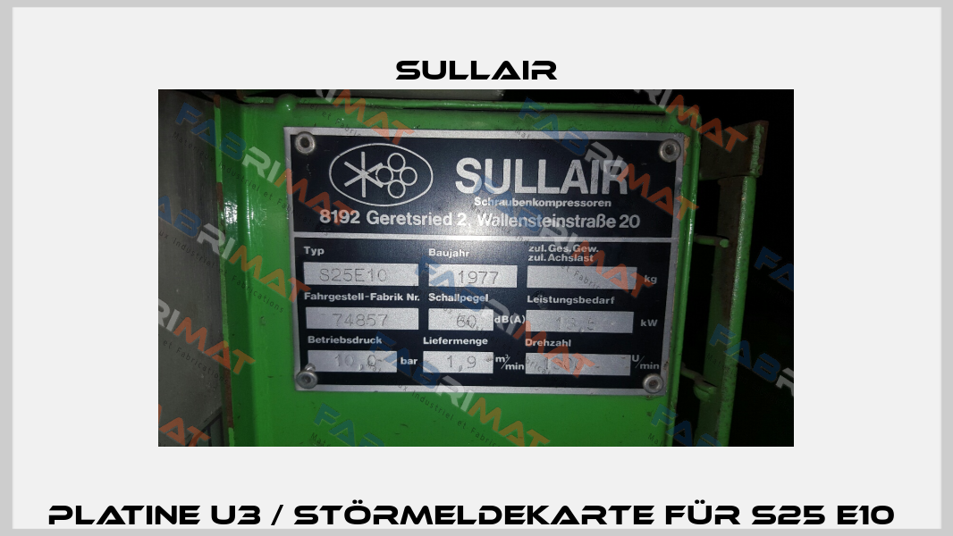 Platine U3 / Störmeldekarte für S25 E10  Sullair