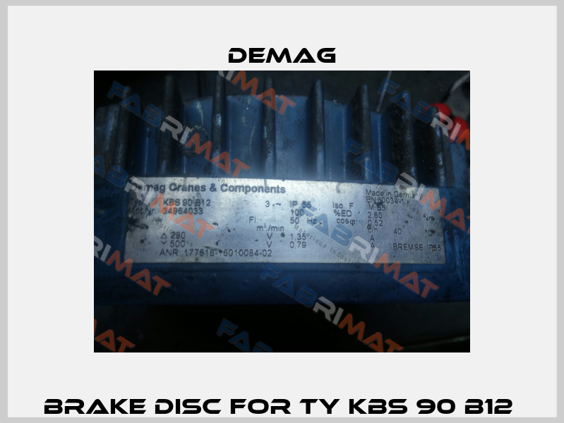 Brake disc for Ty KBS 90 B12  Demag