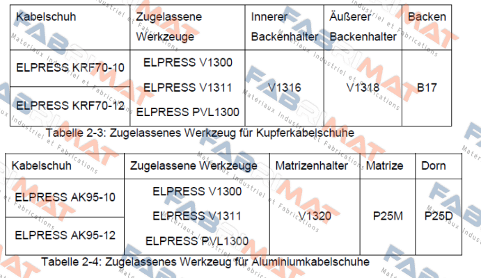 p/n: 5211-014000, Type: V1316 Elpress