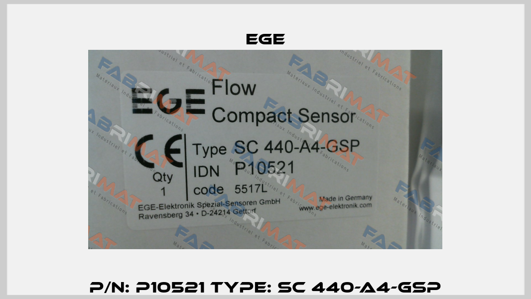 P/N: P10521 Type: SC 440-A4-GSP Ege