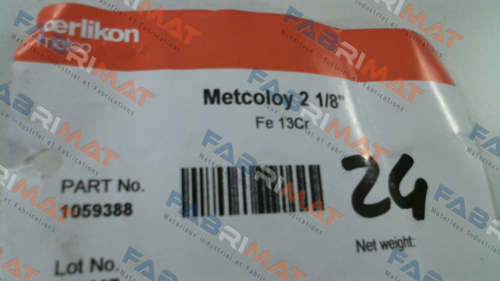 Metcoloy 2 (CE) 1/8"  1059388 (Werk 1000) Oerlikon Metco