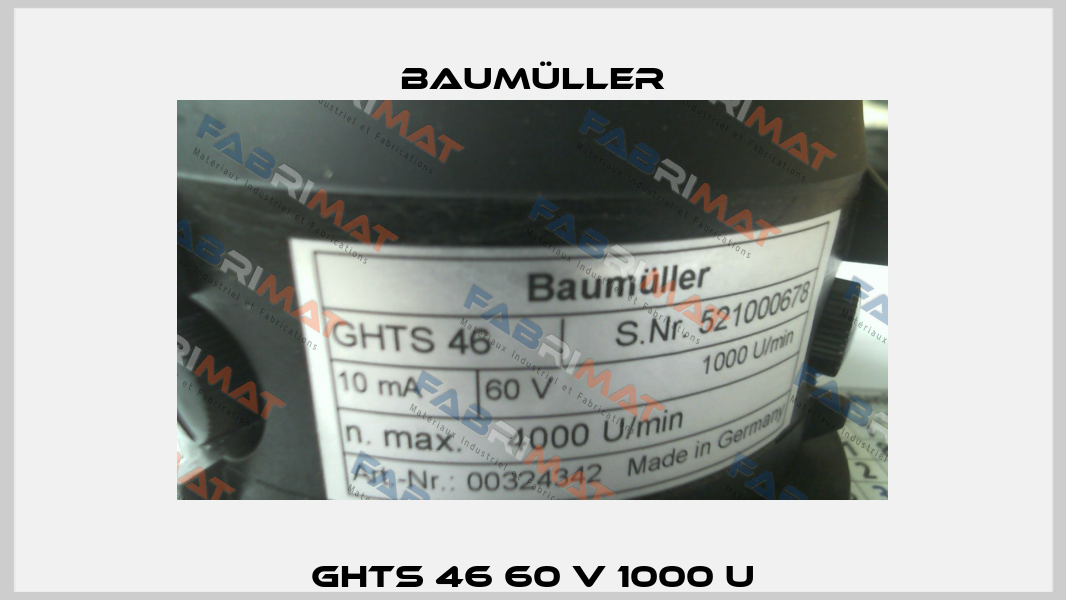 GHTS 46 60 V 1000 U Baumüller
