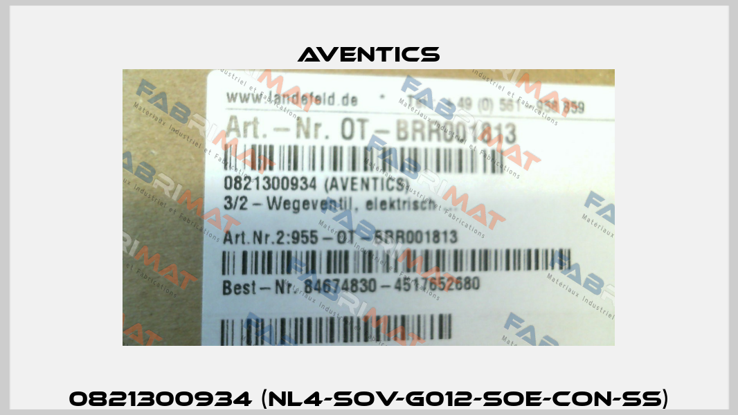 0821300934 (NL4-SOV-G012-SOE-CON-SS) Aventics