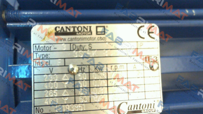 P/N: 1108A002425IE3, Type: 3SIEK 80-2A Cantoni