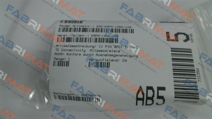 KRPA-14AG-120 TE Connectivity (Tyco Electronics)