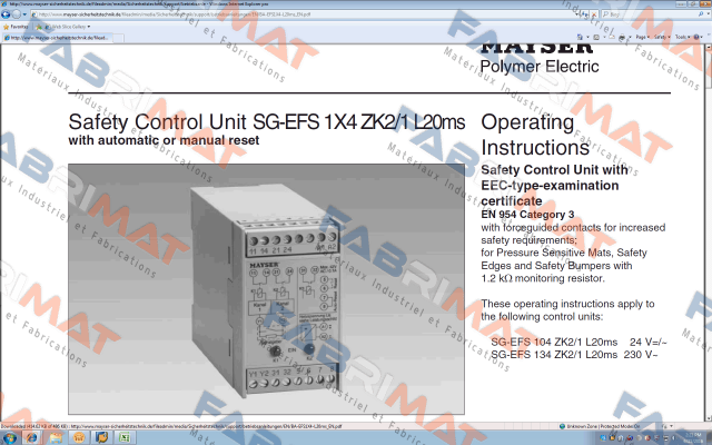1000841 - 24V  Mayser