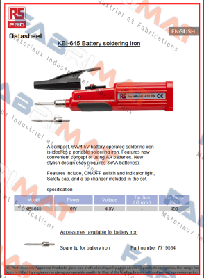 771-9530 / KBI-645 RS