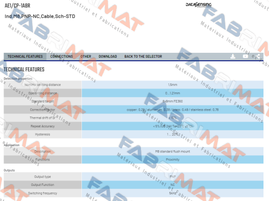 AE1/CP-1A8R Micro Detectors / Diell (now Datasensing)
