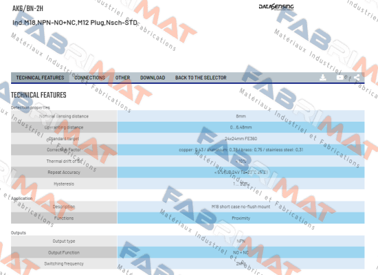 AK6/BN-2H Micro Detectors / Diell (now Datasensing)
