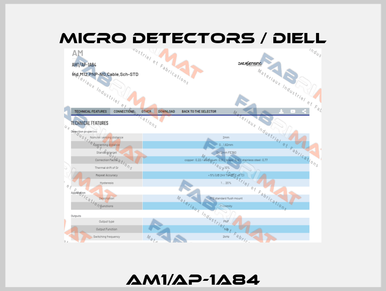 AM1/AP-1A84 Micro Detectors / Diell