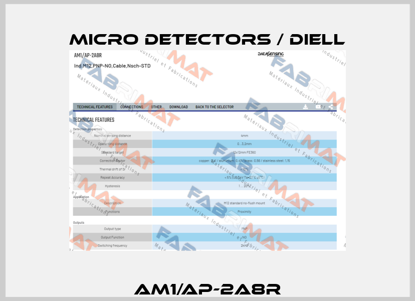 AM1/AP-2A8R Micro Detectors / Diell