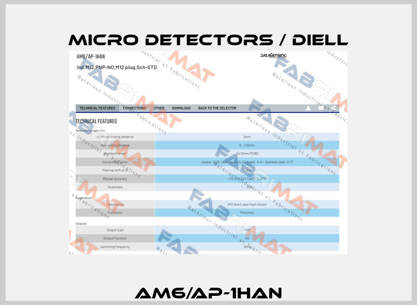 AM6/AP-1HAN Micro Detectors / Diell