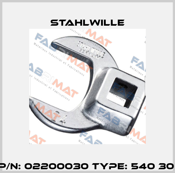 P/N: 02200030 Type: 540 30  Stahlwille