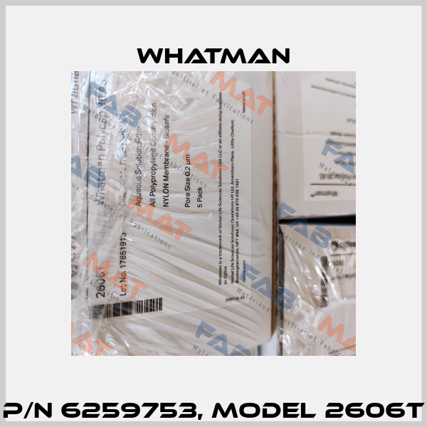 P/N 6259753, Model 2606T Whatman