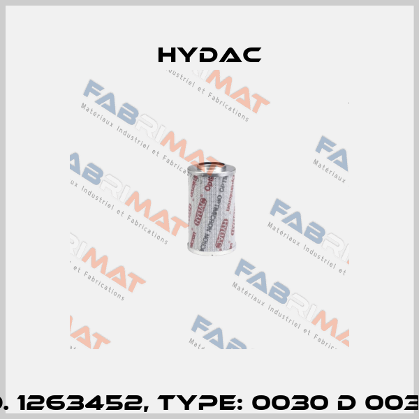 Mat No. 1263452, Type: 0030 D 003 BH4HC Hydac