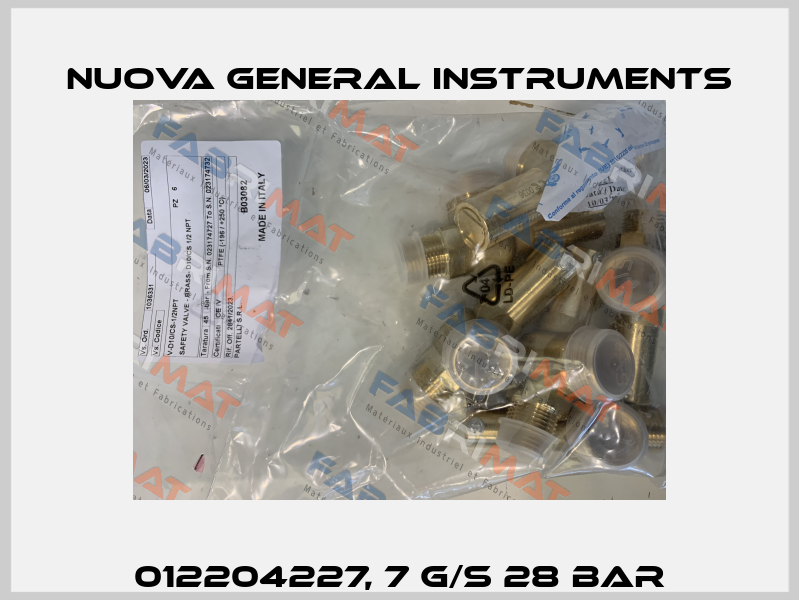 012204227, 7 G/S 28 bar Nuova General Instruments