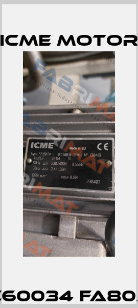 IEC60034 FA80A4 Icme Motor