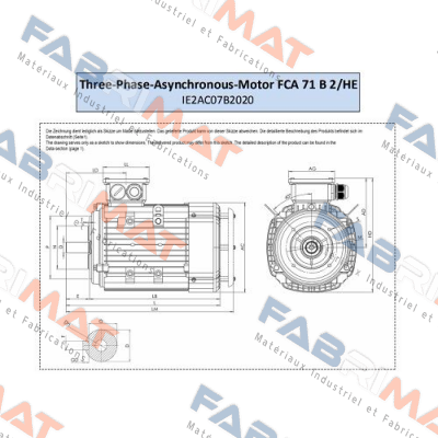 FCA 71 B 2 /HE AC Motoren