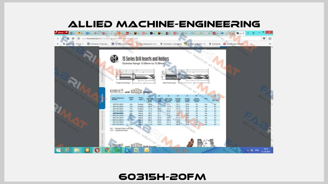 60315H-20FM  Allied Machine-Engineering