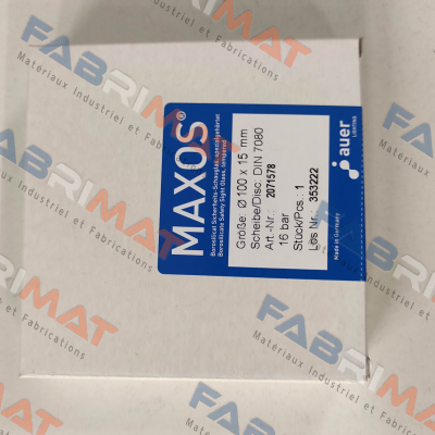 DIN 7080 100x15mm Maxos