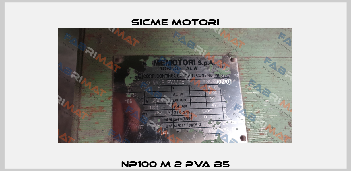 NP100 M 2 PVA B5 Sicme Motori