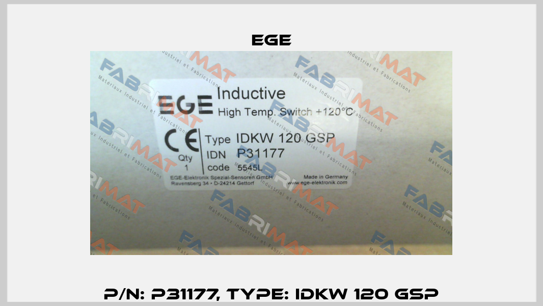 p/n: P31177, Type: IDKW 120 GSP Ege