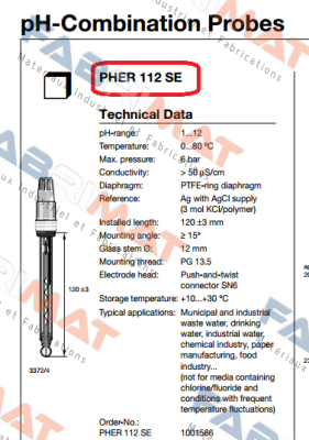 PH -Elektrode PHER-112-SE  ProMinent